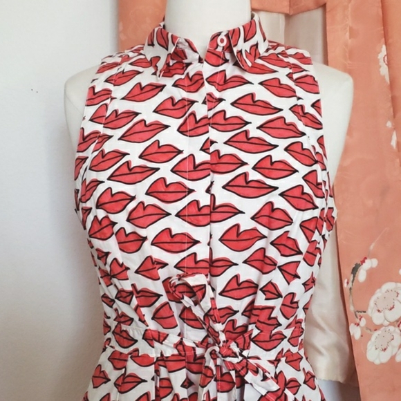 Anthropologie X Ann Howell Bullard Smooching Kiss Dress Size 12 - Picture 2 of 15